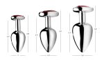 Red Heart Gem Anal Plug Set - Image 2