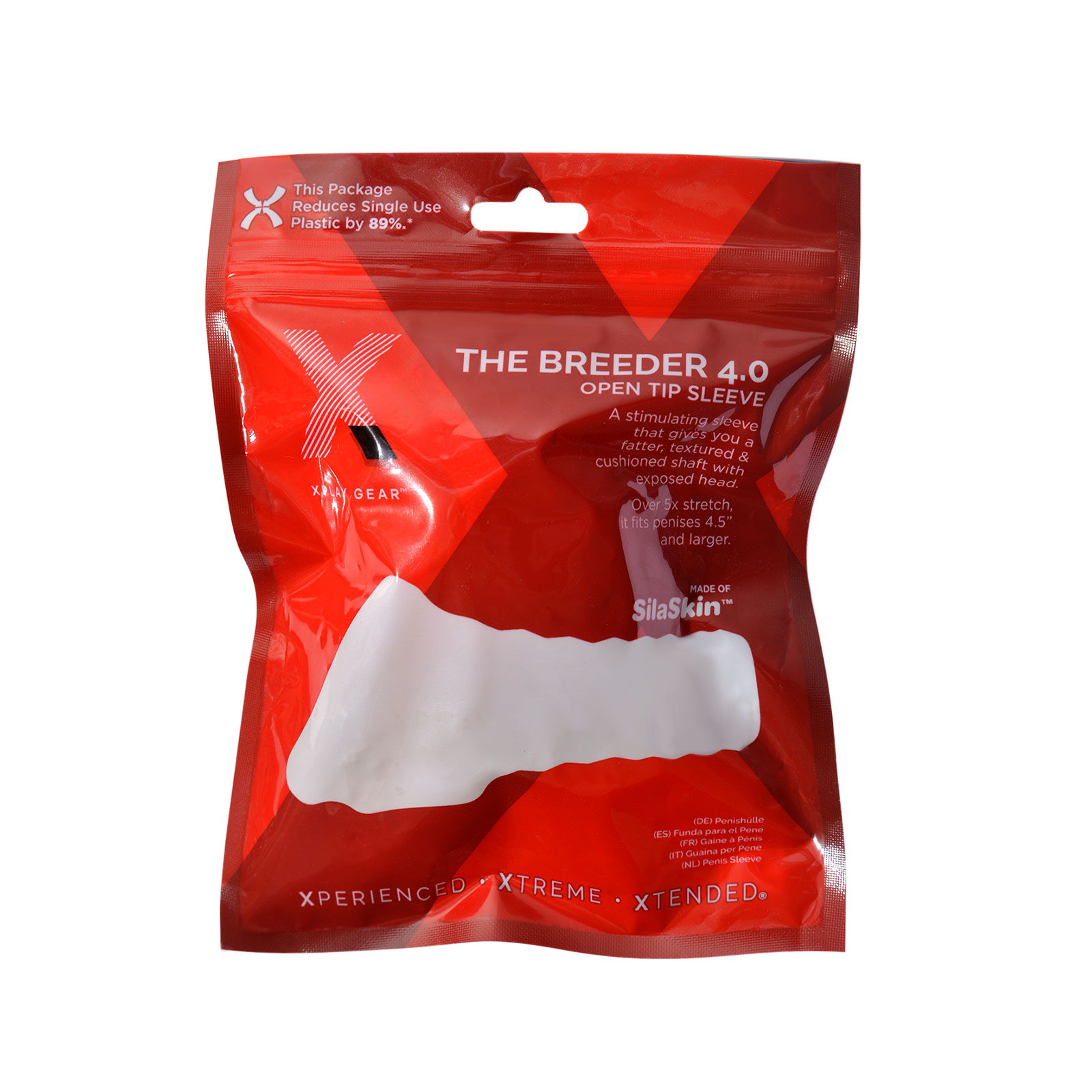 QMLB5SdvaM4TsclRAW7vAmAaV3BCXZDg The Xplay Breeder 4.0 - Open Tip Sleeve - Clear - Image 1