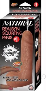 #1 Natural Realskin Squirting Penis - Brown - Image 3