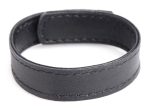 Leather and Velcro Cock Ring - Black - Image 3