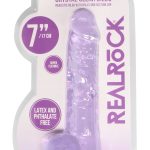 7 Inch Realistic Dildo With Balls - Purple