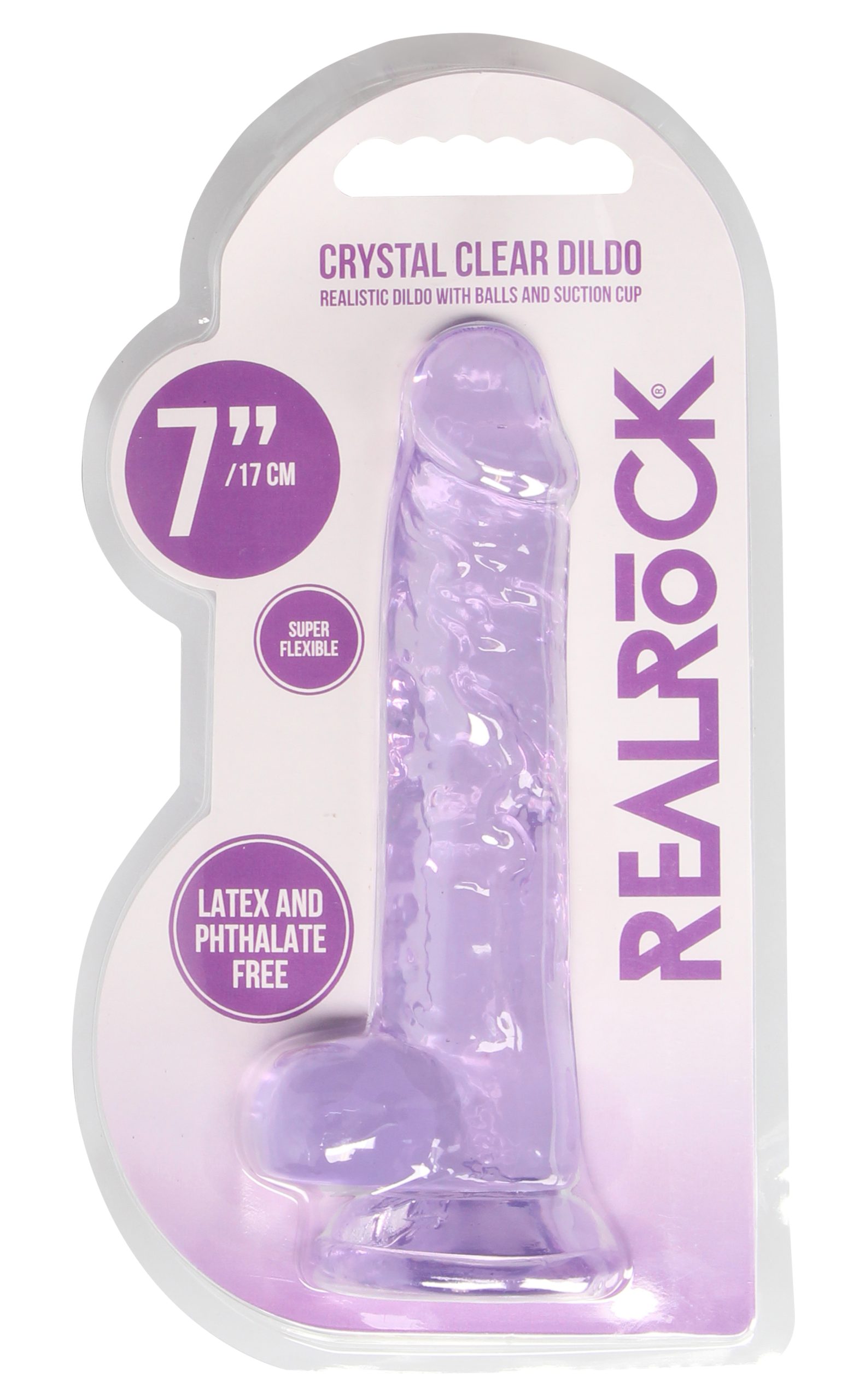 QShfKWiEwJMB69wc5W2SDEFVh4PSOpRA 7 Inch Realistic Dildo With Balls - Purple - Image 1