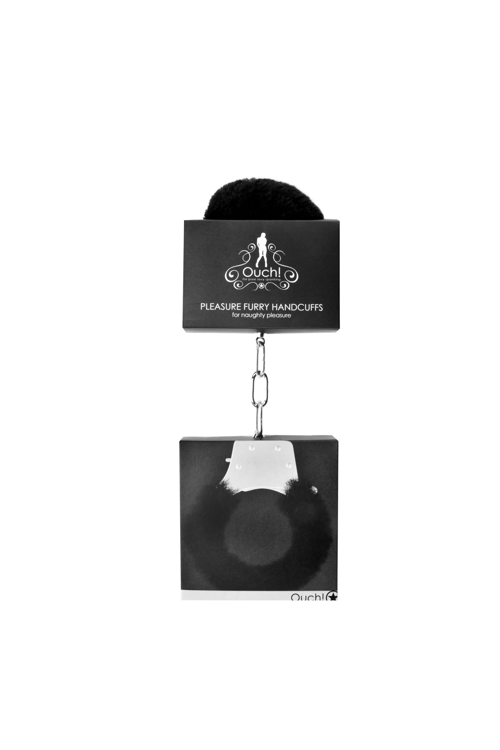 QYSB8sF3RLFaENsGhMjWi6KhARUTnSaS Pleasure Furry Handcuffs - Black - Image 1