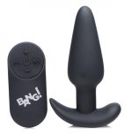21x Silicone Butt Plug With Remote - Black - Image 4