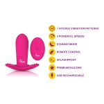 Intrigue Insertable Butterfly Panty Vibe - Hot Pink - Image 7