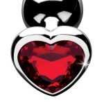 Red Heart Gem Anal Plug - Large - Image 4