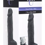 Power Pecker 7 Inch Silicone Dildo With Balls - Black