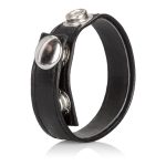 Leather Black 3-Snap Ring - Image 4