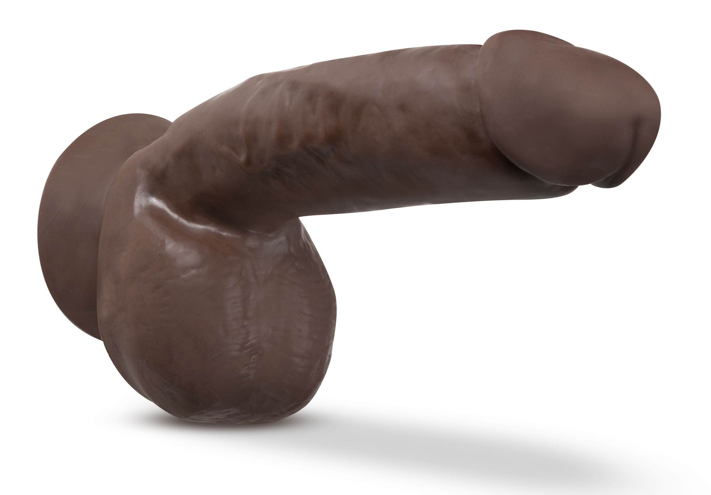 Rp2P5u10ai8jjI8uVp97AjZy82JrXnZj Dr. Skin Plus - 8 Inch Thick Poseable Dildo With Squeezable Balls - Chocolate - Image 1