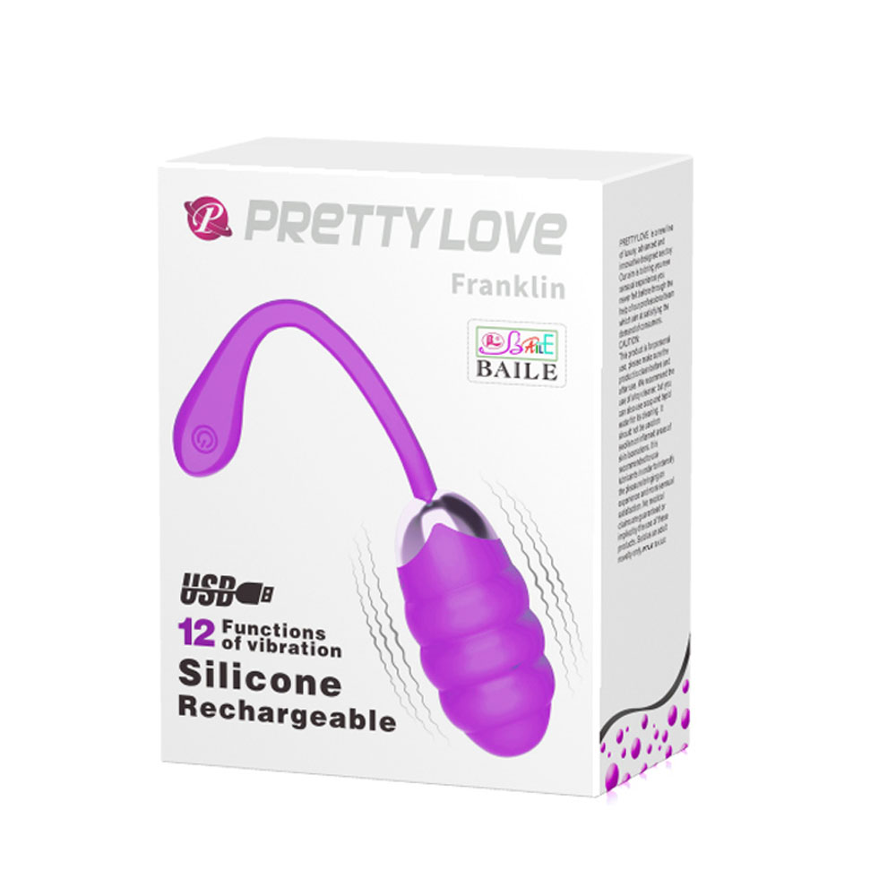 RyDDB35cIzZBJZpa2S3QLBKyczQZYTSu Pretty Love Franklin Rechargeable Egg Vibe - Purple - Image 1
