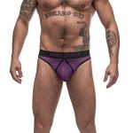 Airotic Mesh Enhancer Thong - Purple - S/m