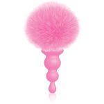 The 9's Cottontails Silicone Bunny Tail Butt Plug - Beaded Pink - Image 2