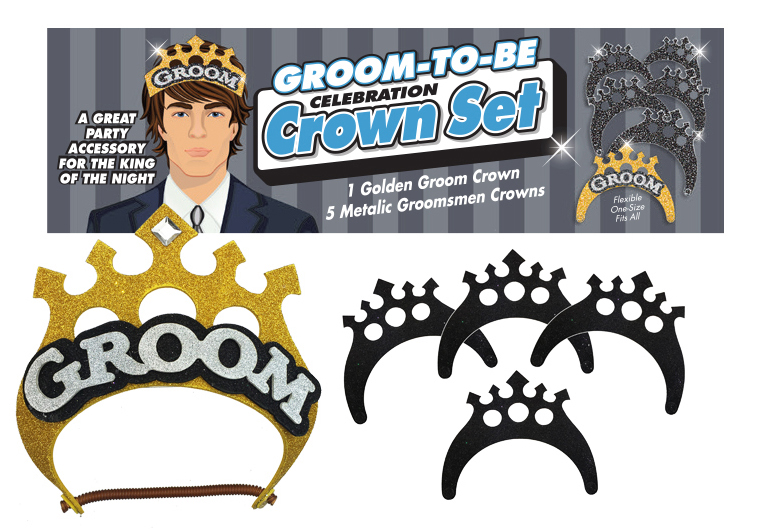 3SmallHearders Groom-to-Be Celebration Crown Set - Image 1