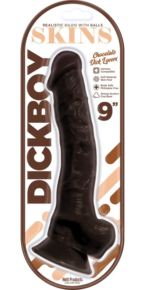 SVgwnTr2KAaiCZmMOuvUasELRGiRYK1E Dickboy - Skins - Dildo With Balls - 9 Inch - Chocolate Dick Lovers - Image 1