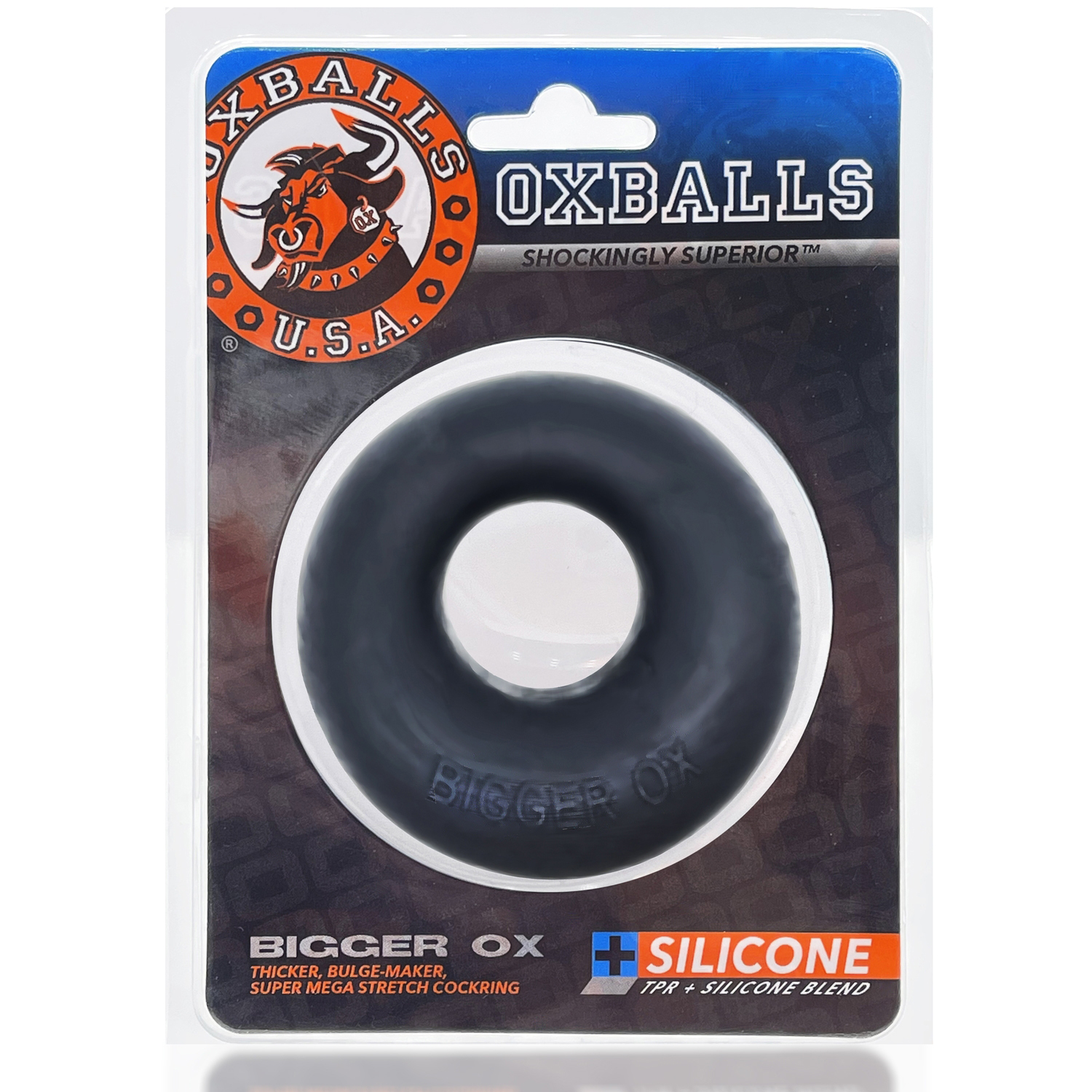 SWKn36WuRl7bdOUX8h3M23GTIFOYfMmF Bigger Ox Cockring - Black Ice - Image 1