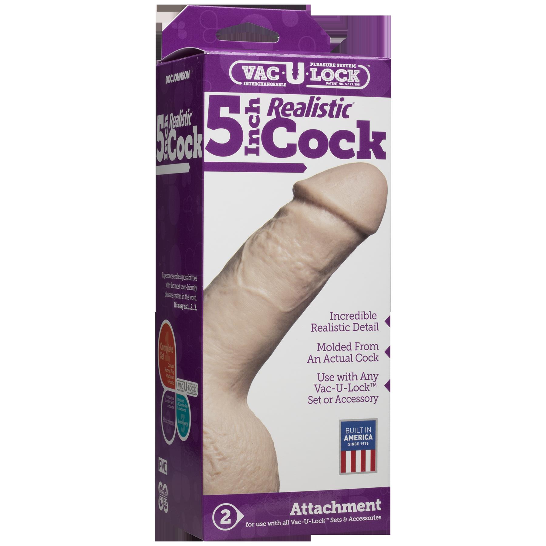 Se3TbrYJ8NMZBBBr2tzRCw8qJBK2QTpW Vac-U-Lock 5-Inch Realistic Cock - White - Image 1