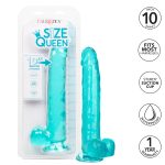 Size Queen 10 inch/25.5 Cm - Blue - Image 11