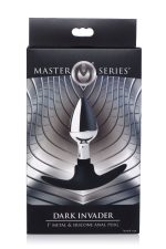 Dark Invader Metal and Silicone Anal Plug - Small