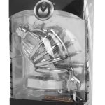 Stainless Steel Chastity Cage With Silicone Urethral Plug