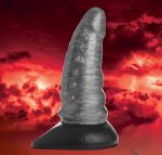 Beastly Tapered Bumpy Silicone Dildo - Silver - Image 7