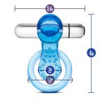 Stay Hard 10 Function Vibrating Tongue Ring - Blue - Image 4