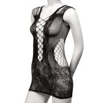 Scandal Plus Size Peek-a-Boo Mini Dress - Plus Size - Black - Image 4