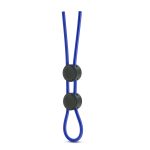 Stay Hard - Silicone Double Loop Cock Ring - Blue - Image 3