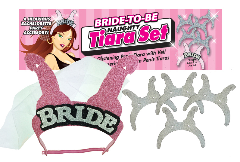 3SmallHearders Bride-to-Be Naughty Tiara Set - Image 1