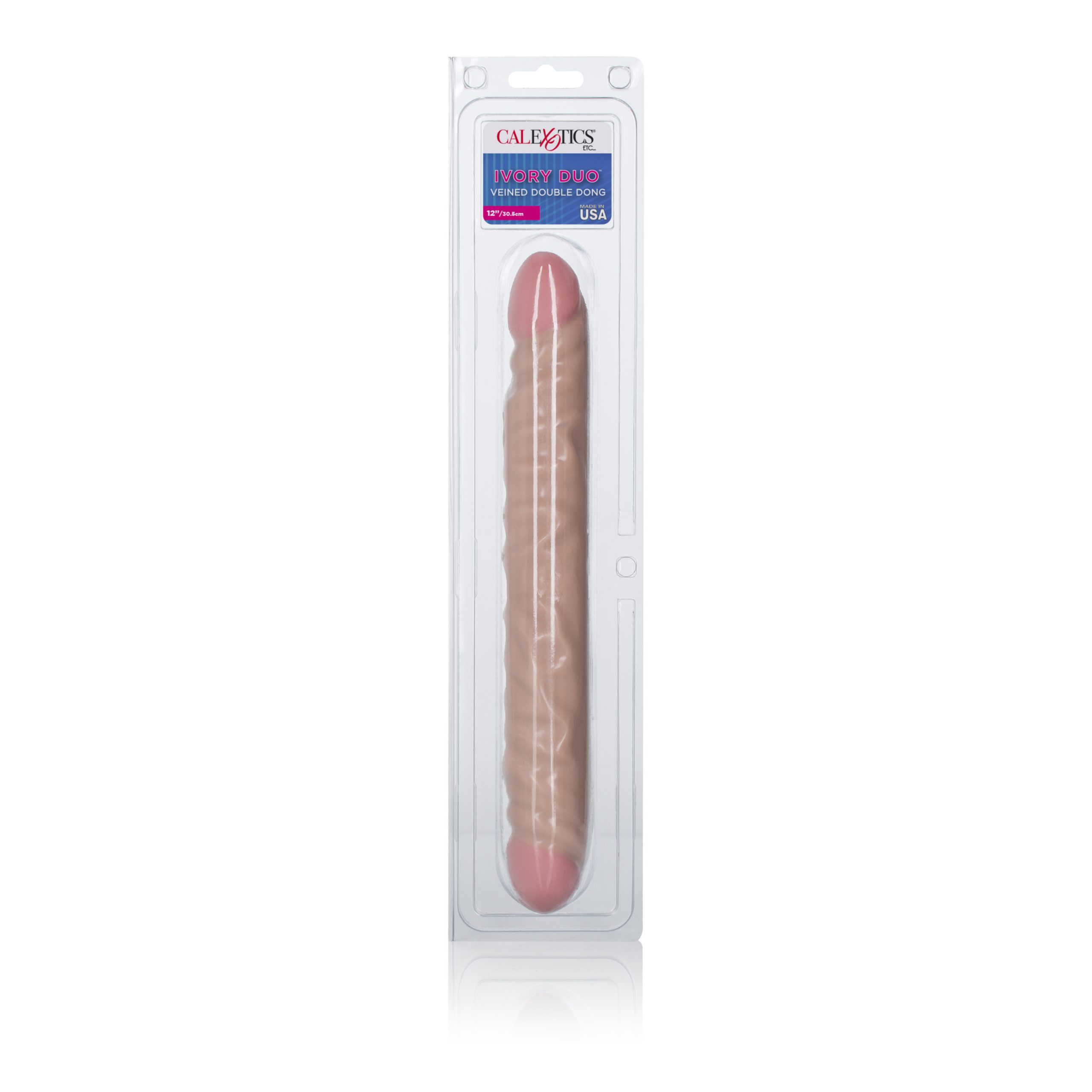 TXFFNaUF9lnykI0uozOTQXMtgKgx5PDH Ivory Duo 12 Inches Veined Double Dong - Image 1