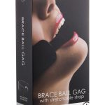 Brace Ball Gag W / Stretchable Strap - Black