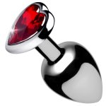 Red Heart Gem Anal Plug - Large - Image 2