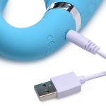 10x Mighty Rider Vibrating Strapless Strap-on - Blue - Image 3