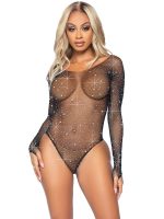 Star Rhinestone Snap Crotch Bodysuit - One Size - Black - Image 6