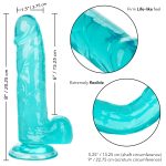 Size Queen 6 Inch - 15.25 Cm - Blue - Image 9
