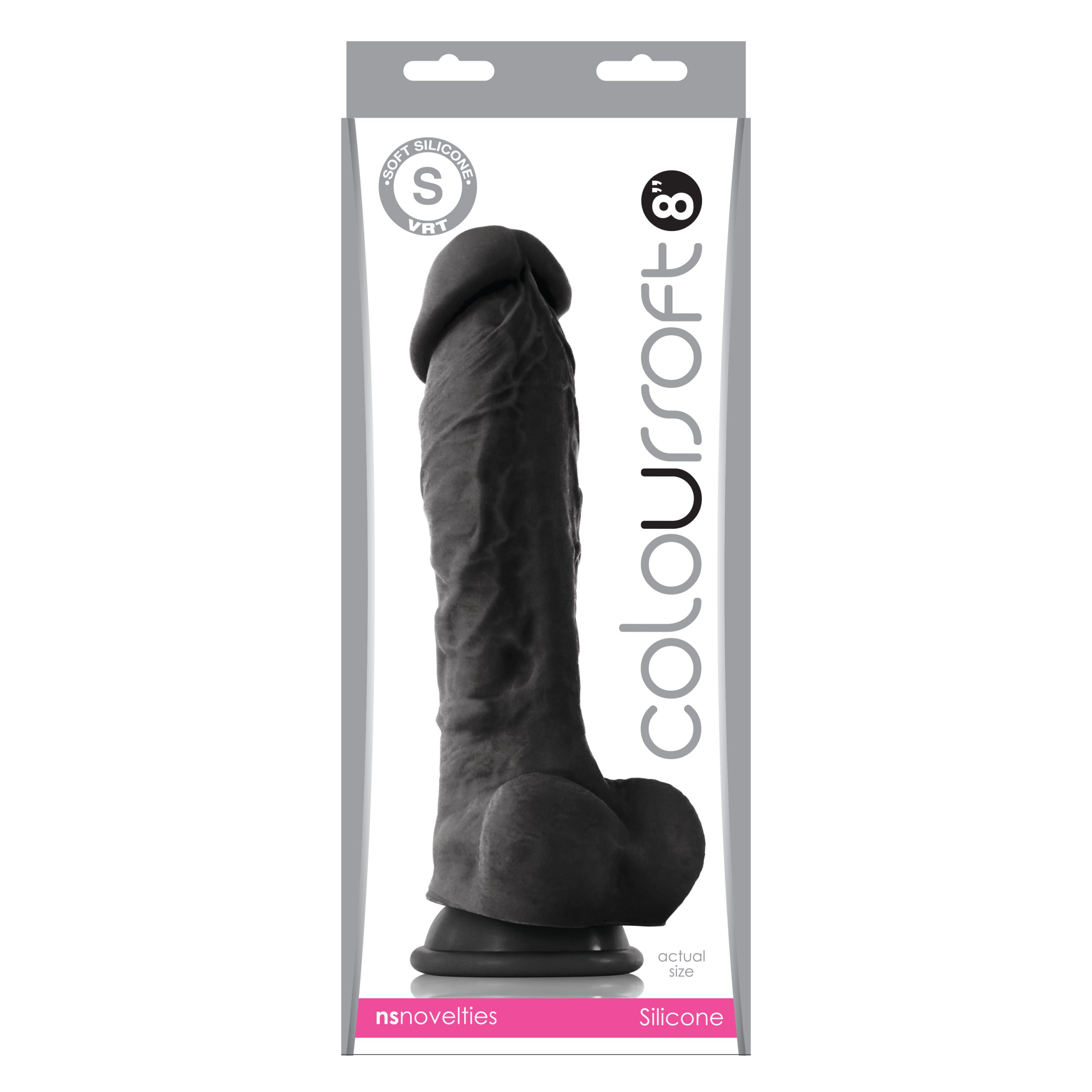 TyWD96JOeFWyXw4VSzgDkoWQ5rt779Pd Coloursoft 8" Soft Dildo - Black - Image 1