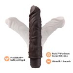 Dr. Skin Silicone - Dr. David - 8 Inch Vibrating Dildo - Brown - Image 6