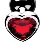 Red Heart Gem Anal Plug - Medium - Image 4