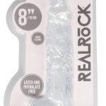 8 Inch Realistic Dildo With Balls - Translucent