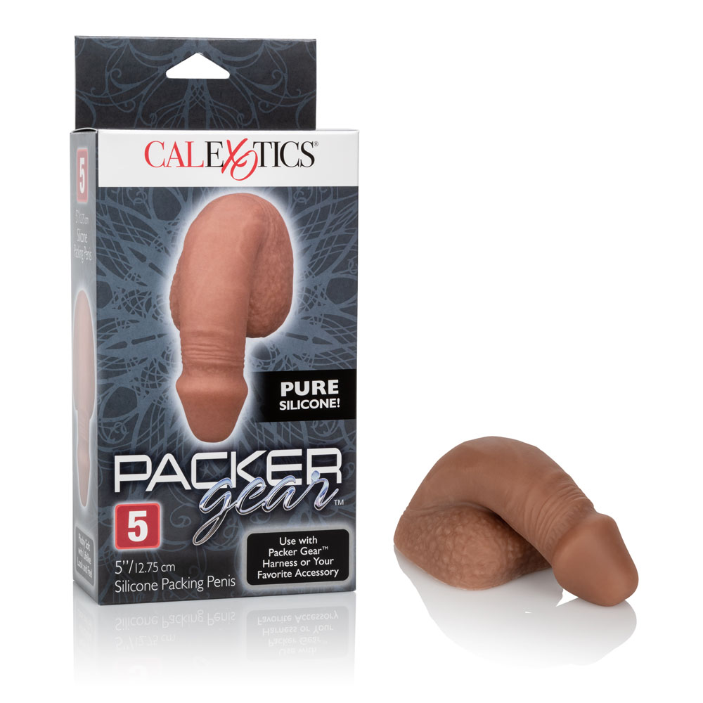 UHUDKkMSFZhnDlv3viHa7DMXPfqsCXDu Packer Gear 5 Inch Silicone Packing Penis - Brown - Image 1
