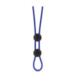 Stay Hard - Silicone Double Loop Cock Ring - Blue - Image 2
