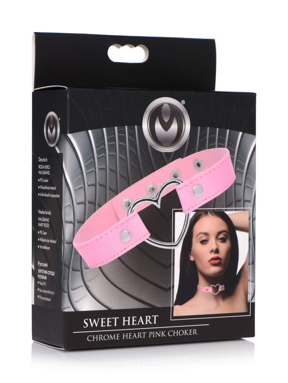 UnbXTgX7ujhyu5jIbN00TXXl3p3pvlfd Dark Heart Chrome Heart Choker - Pink - Image 1