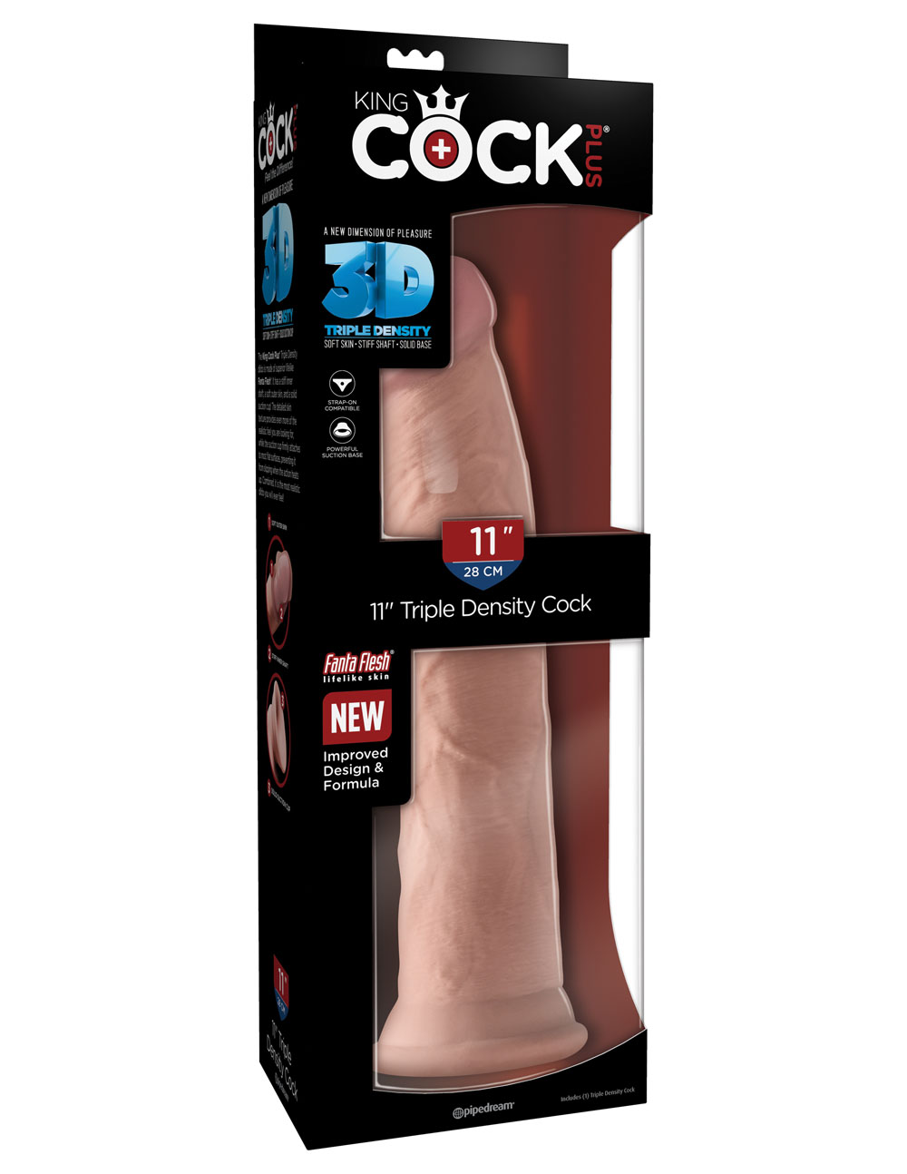 Uq8cUZpLUww0PLZoHjz81W4VNlRZ4XiO King Cock Plus Triple Density 11 Inch Cock - Flesh - Image 1