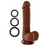 7 Inch Silicone Pro Odorless Dong - Brown - Image 2