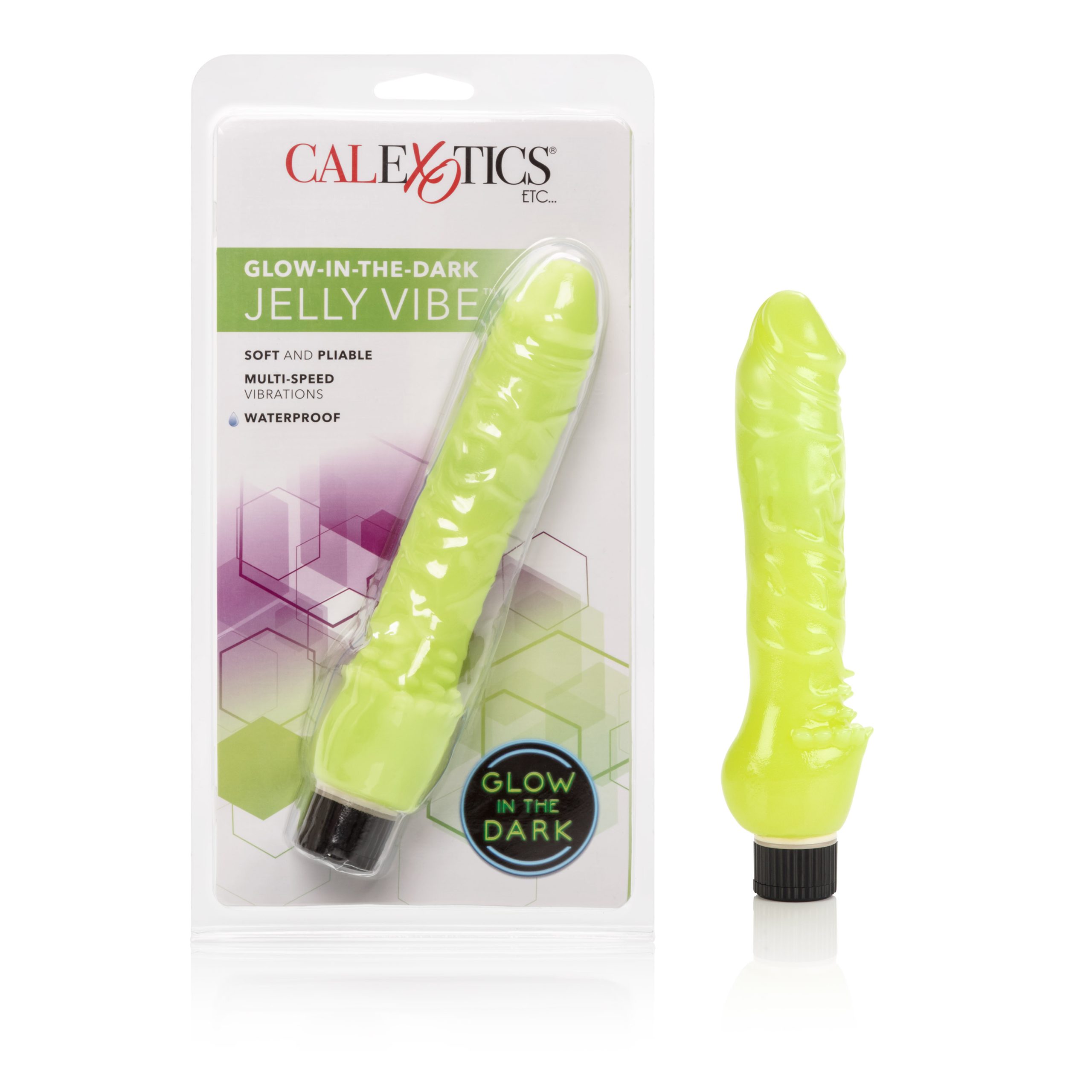 V4DUjk8IjywjOuGMYzoucp69LtB3Xk9U Glow-in-the-Dark Jelly Penis Vibe 7 Inches - Green - Image 1