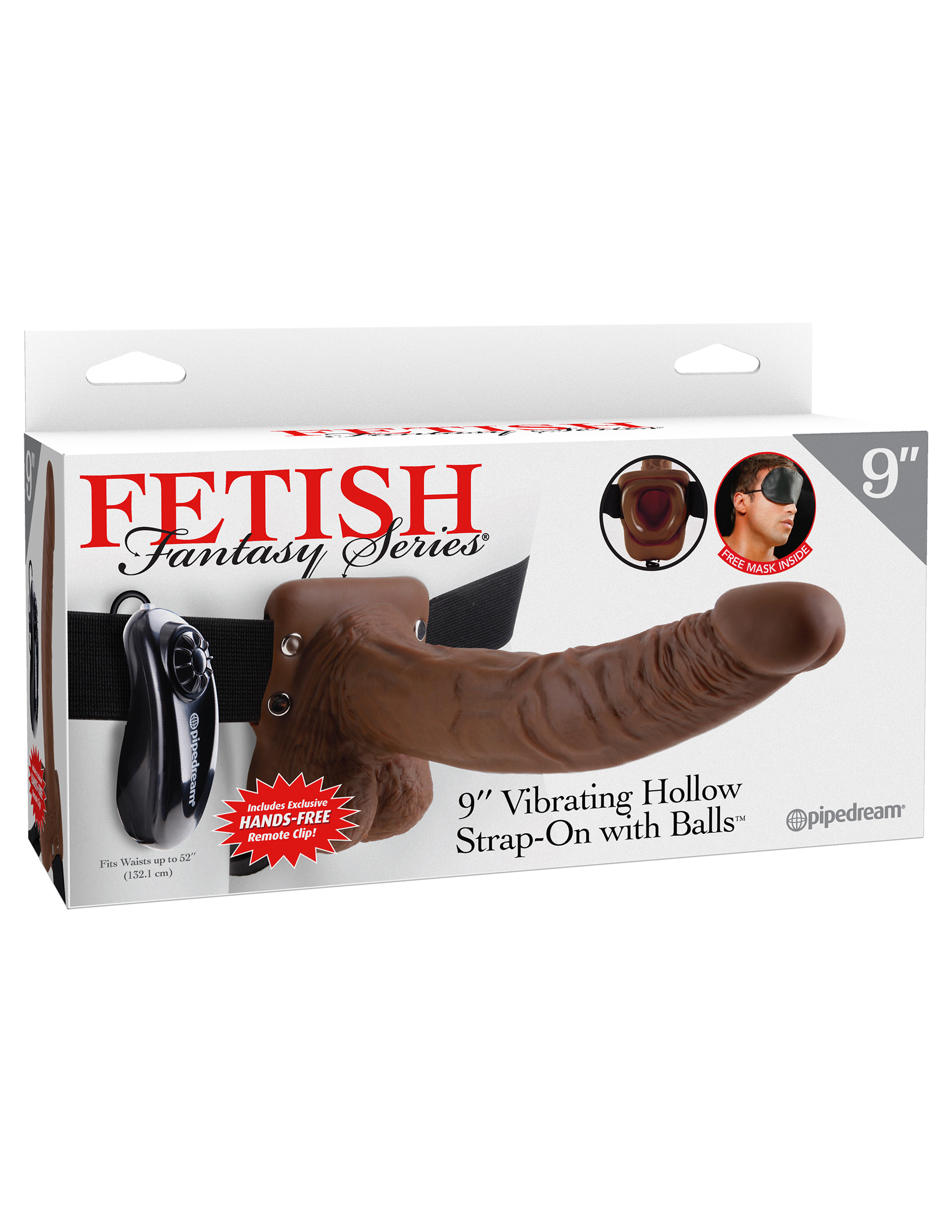 V4uoWcsQ6bjq5ShvInVPIxOEb0L1vI5b Fetish Fantasy Series 9-Inch Vibrating Hollow Strap-on With Balls - Brown - Image 1