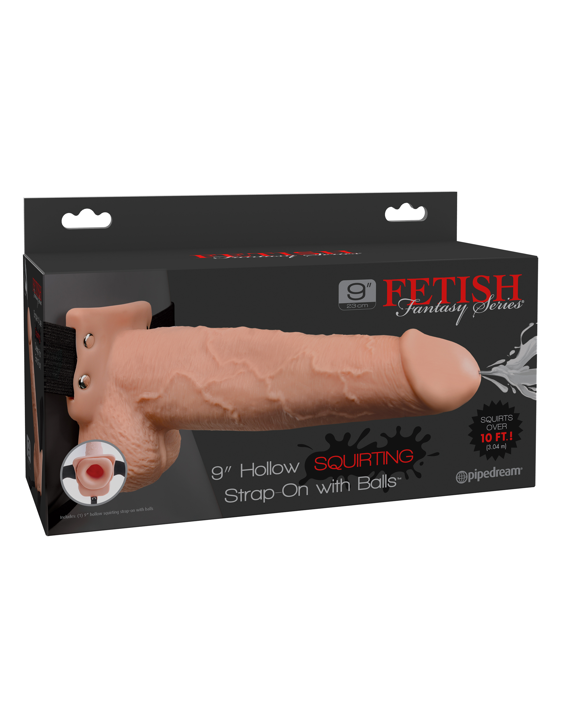 VBM3NhHZBeRxyh6A4HOfSi78peMSxa4a Fetish Fantasy Series 9 Inch Hollow Squirting Strap-on With Balls - Flesh - Image 1