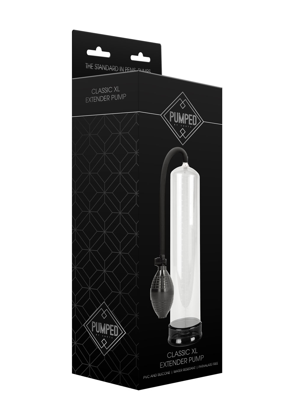 PMP005TRA - Shots - Pumped - Classic XL Extender Pump - Transpar Classic XL Extender Pump - Black - Image 1