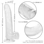 Size Queen 8 inch/20.25 Cm - Clear - Image 9