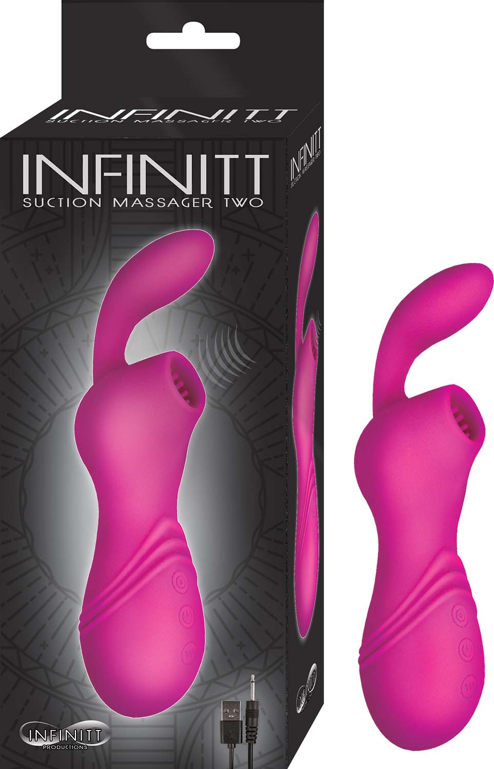 VYn7MKJC78dGA1KBEqzoR0YQXZMZ7HRk Infinitt Suction Massager Two - Pink - Image 1