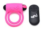 Bang - Silicone Cock Ring and Bullet With Remote Control - Pink - Image 2